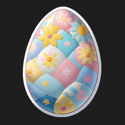 Floral Easter Egg - Sticker - Heat Press Transfer