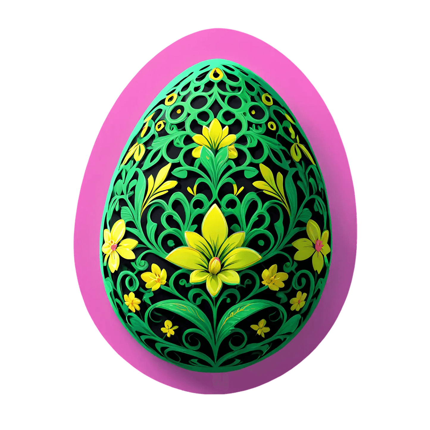 Floral Easter Egg - Sticker - Heat Press Transfer