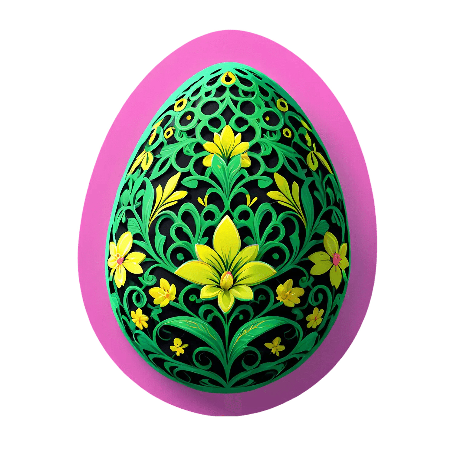Floral Easter Egg - Sticker - Heat Press Transfer