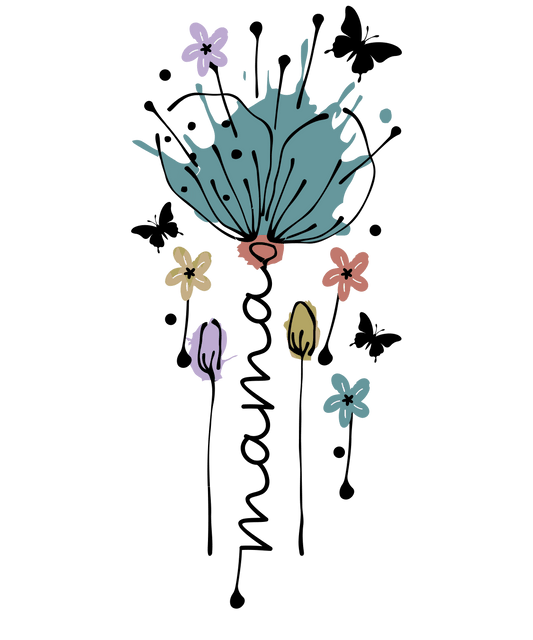 Floral Mother's Day Design - DTF Ready To Press - Heat Press Transfer