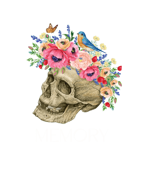 Floral Skull Memory - DTF Ready to Press – Heat Press Transfer