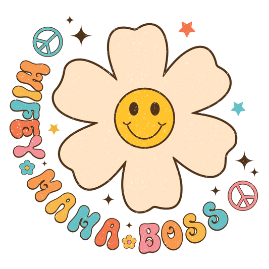 Floral Wifey Mama Boss Design - DTF Ready To Press - Heat Press Transfer