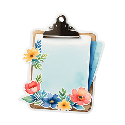 Floral Beauty Sticker - UV DTF - Heat Press Transfer