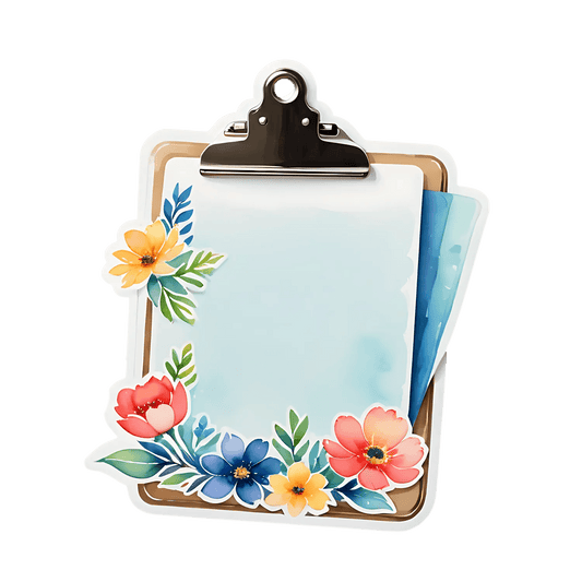 Floral Beauty Sticker - UV DTF - Heat Press Transfer