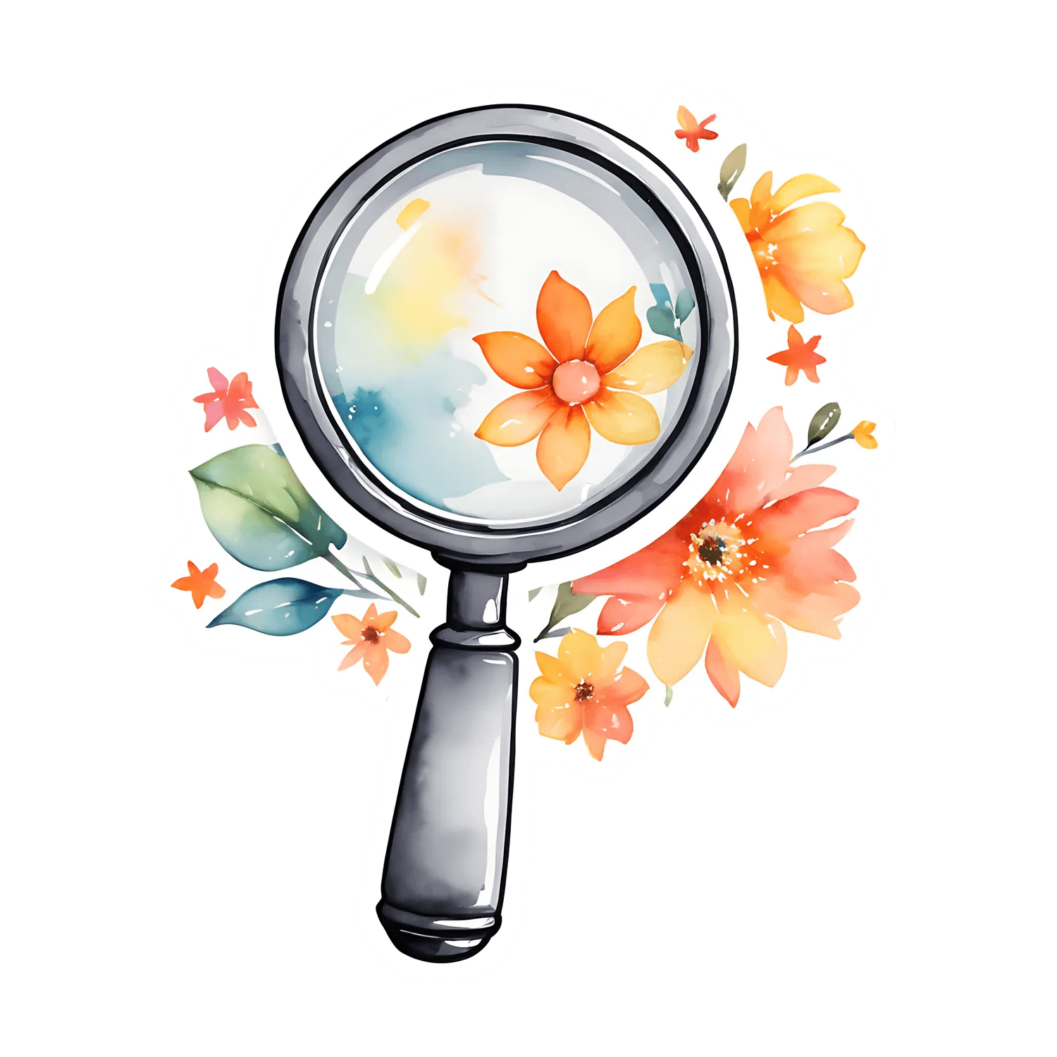 Floral Magnify - Sticker - Heat Press Transfer