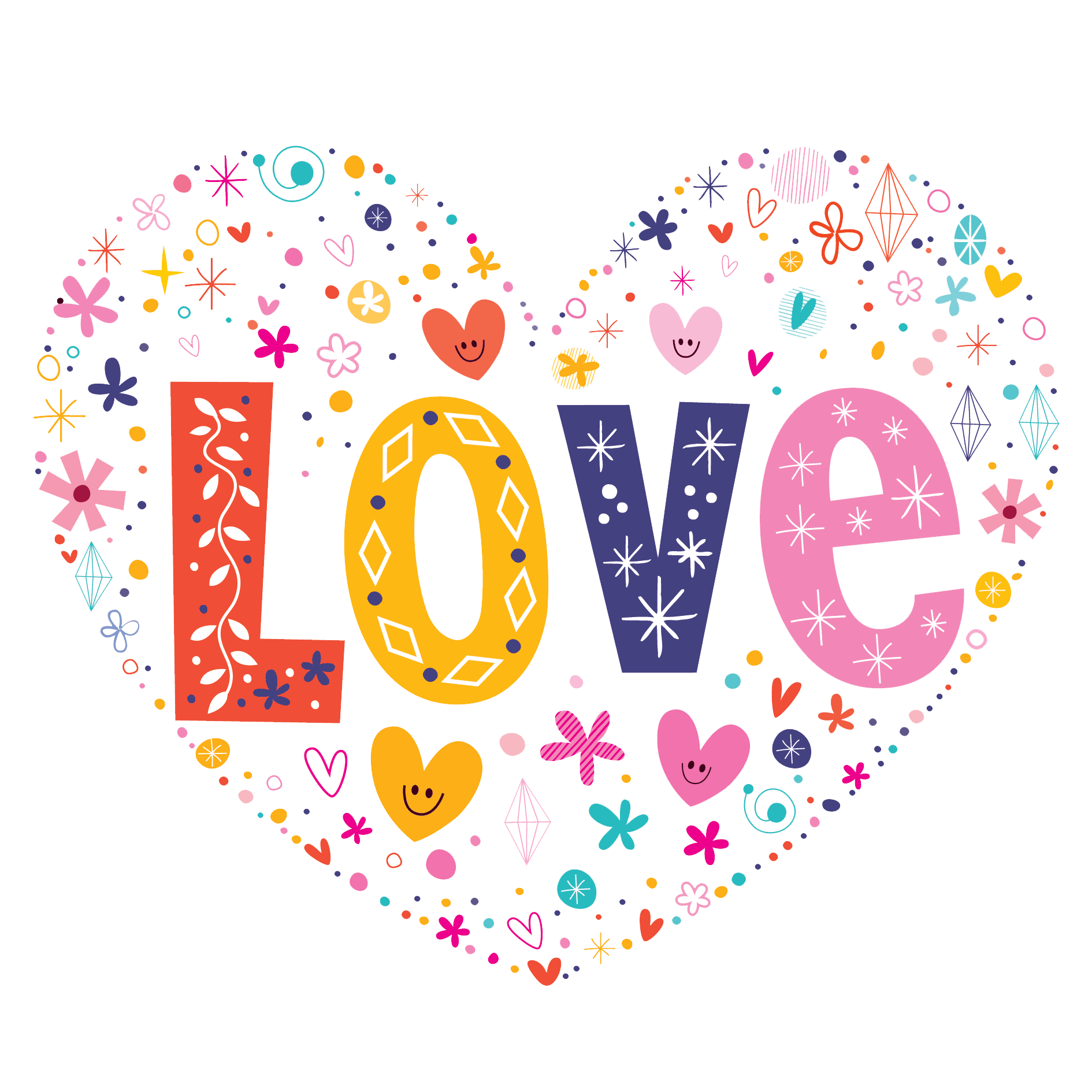 Flower Love Valentine's Day Design - DTF Ready To Press - Heat Press Transfer