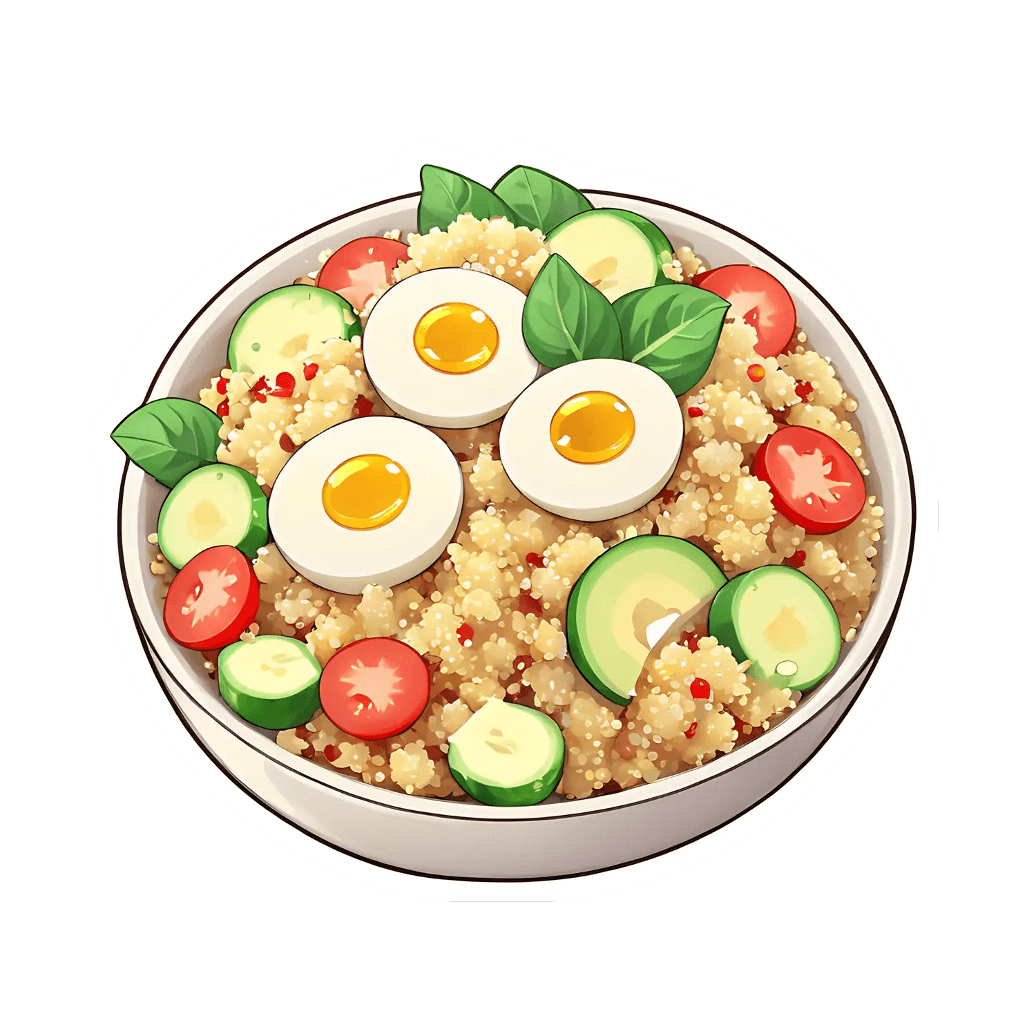 Food Bowl Salad - Sticker - Heat Press Transfer
