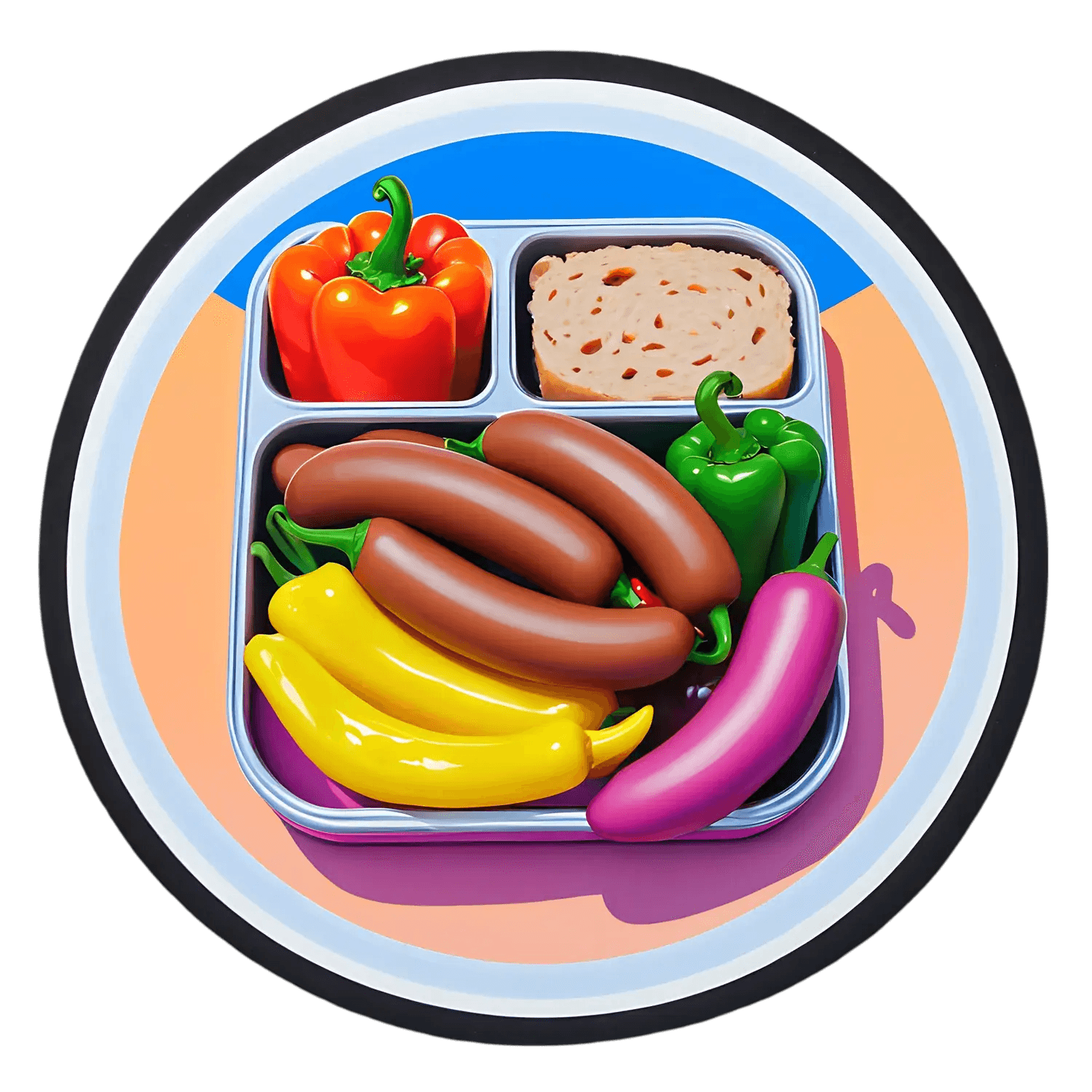 Food Tray Delight - UV Sticker - Heat Press Transfer
