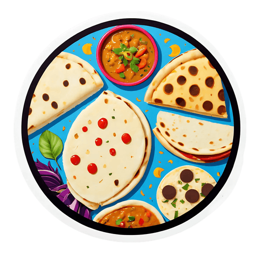 Foodie Delight Sticker - Colorful Pizza & Dip Graphics - Heat Press Transfer