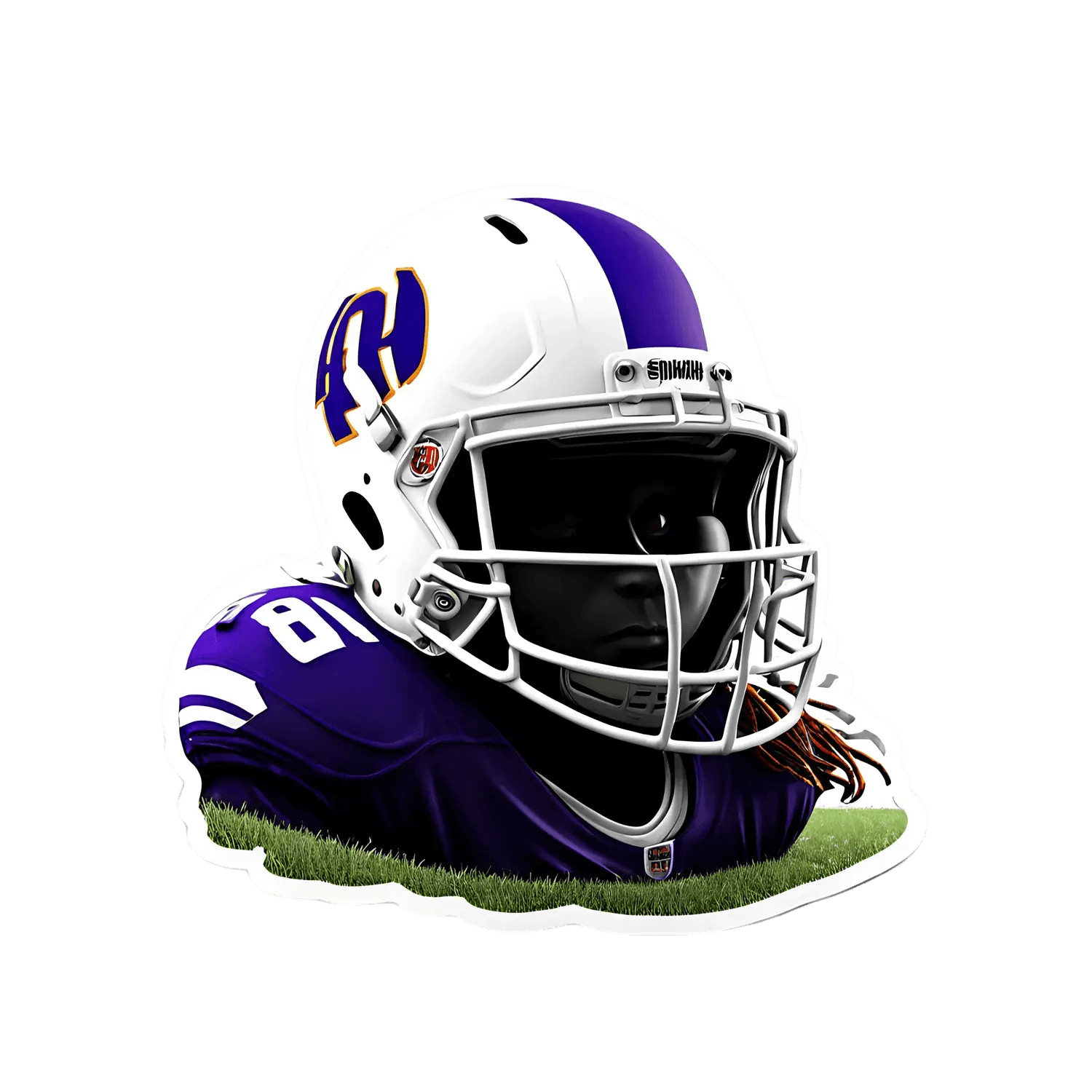 Football Helmet Sticker - UV DTF - Heat Press Transfer