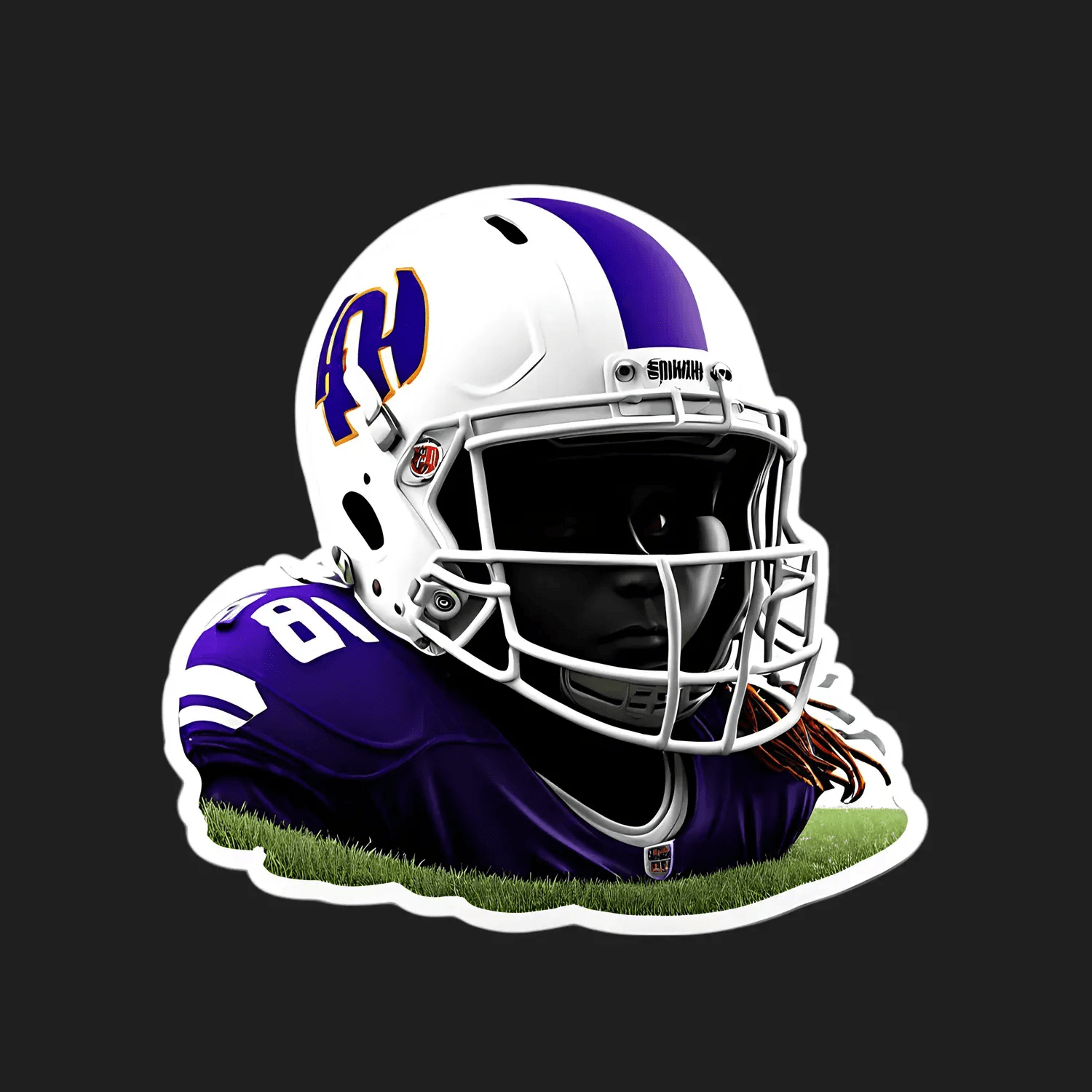 Football Helmet Sticker - UV DTF - Heat Press Transfer