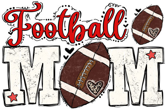 Football Mom Design - DTF Ready To Press - Heat Press Transfer