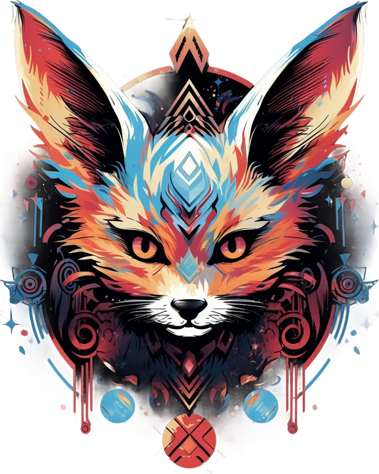 Fox Warrior Art - DTF Ready to Press - Heat Press Transfer