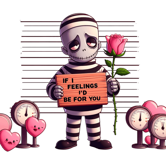 Frankenstein If I Feelings They'd Be For You Valentine's Day Design - DTF Ready To Press - Heat Press Transfer
