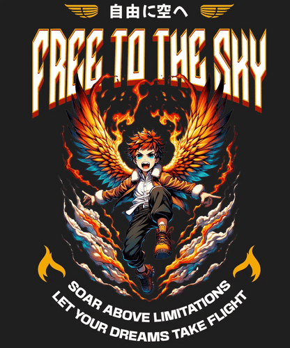 Free to the Sky - DTF Ready to Press - Heat Press Transfer