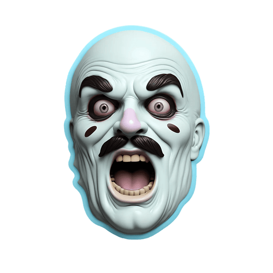 Fright Night Face - Creepy Sticker - Heat Press Transfer