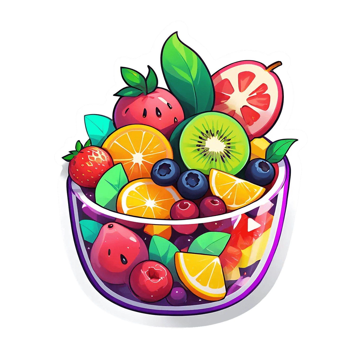 Fruit Mix Bowl - Sticker - Heat Press Transfer