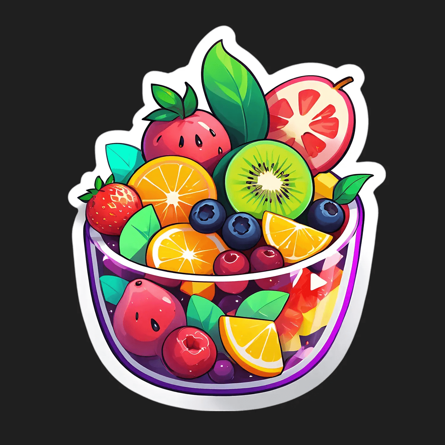 Fruit Mix Bowl - Sticker - Heat Press Transfer