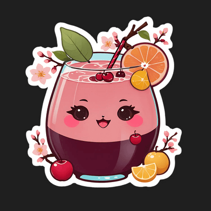Fruit Punch Smile - UV DTF Sticker - Heat Press Transfer