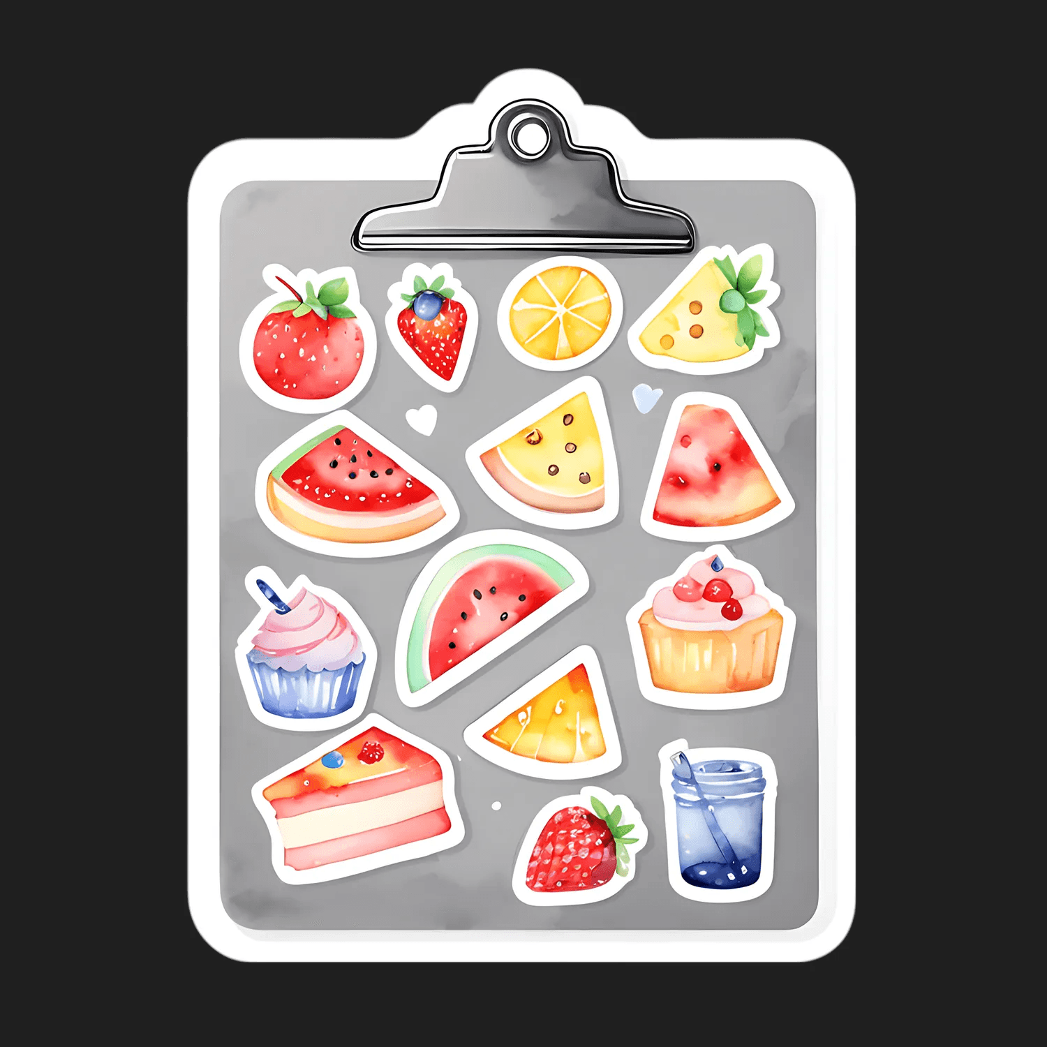Fruit Dessert Sticker Set - Heat Press Transfer