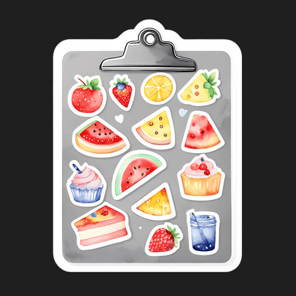 Fruit Dessert Sticker Set - Heat Press Transfer