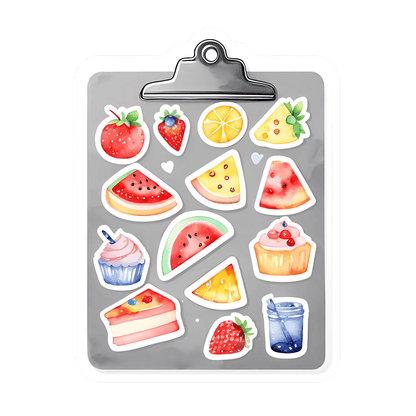 Fruit Dessert Sticker Set - Heat Press Transfer