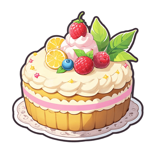 Fruity Dessert Cake - Sticker - Heat Press Transfer