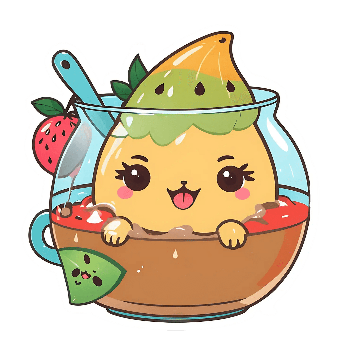 Fruity Lemon Dessert - Sticker - Heat Press Transfer