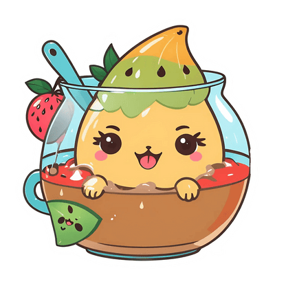 Fruity Lemon Dessert - Sticker - Heat Press Transfer