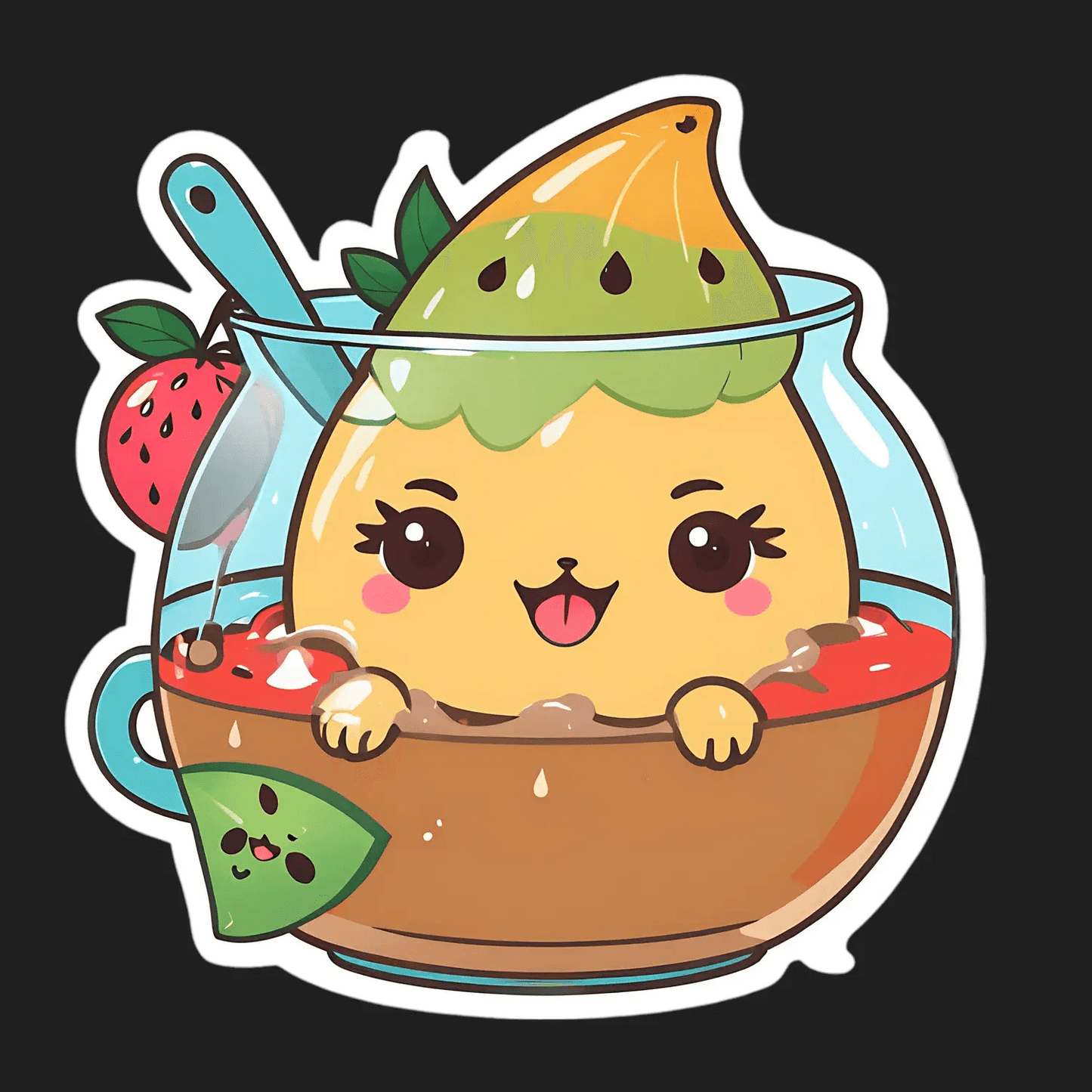 Fruity Lemon Dessert - Sticker - Heat Press Transfer