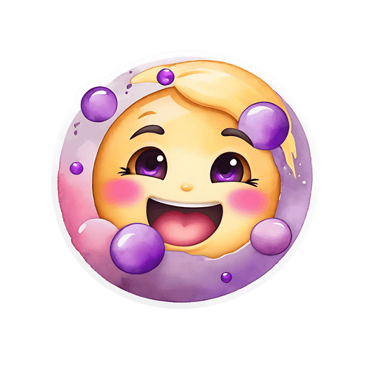 Fun Emoji Bubble Sticker - Colorful Expression - Heat Press Transfer