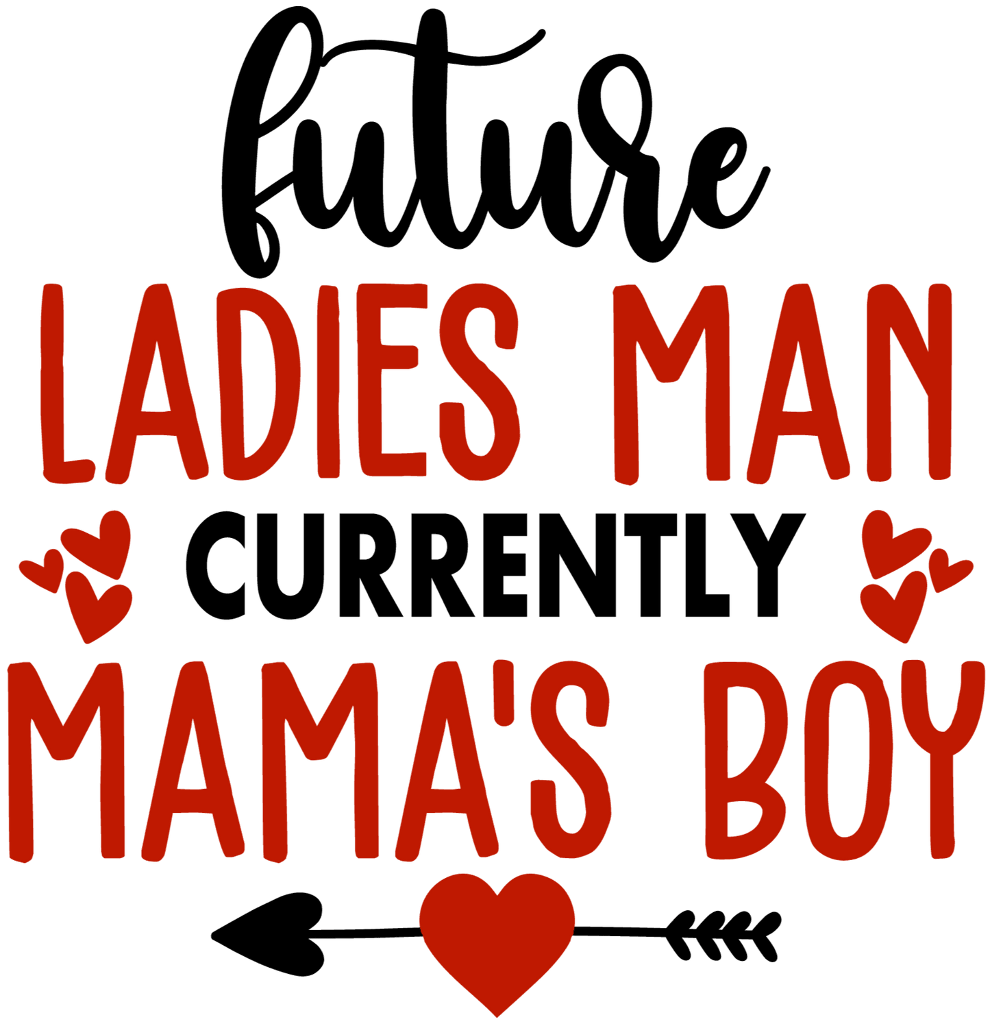 Future Ladies Man Currently Mama's Boy Valentine's Day Design - DTF Ready To Press - Heat Press Transfer