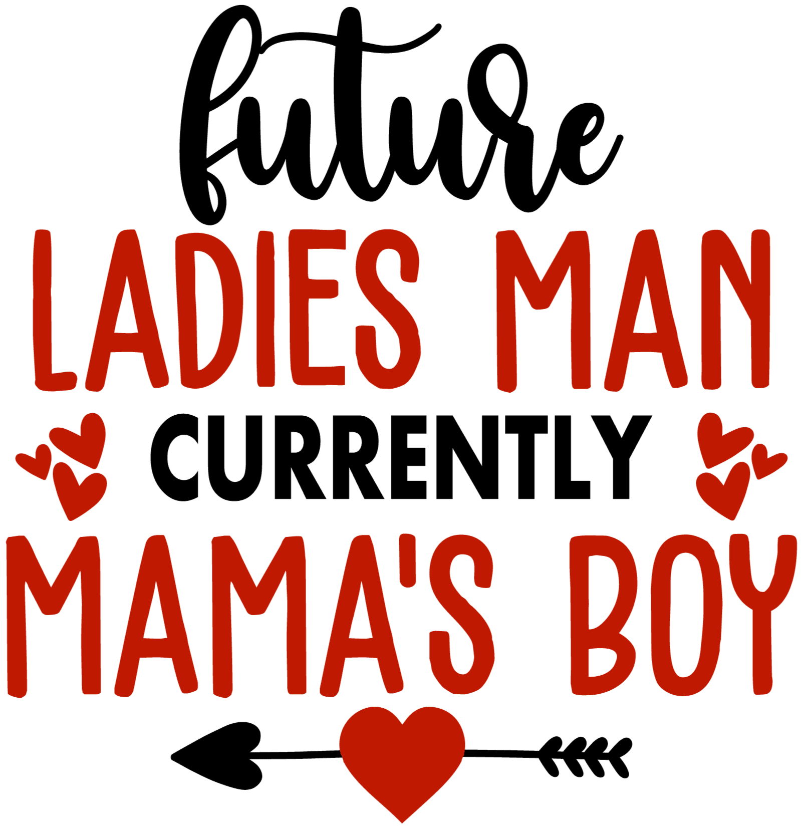 Future Ladies Man Currently Mama's Boy Valentine's Day Design - DTF Ready To Press - Heat Press Transfer