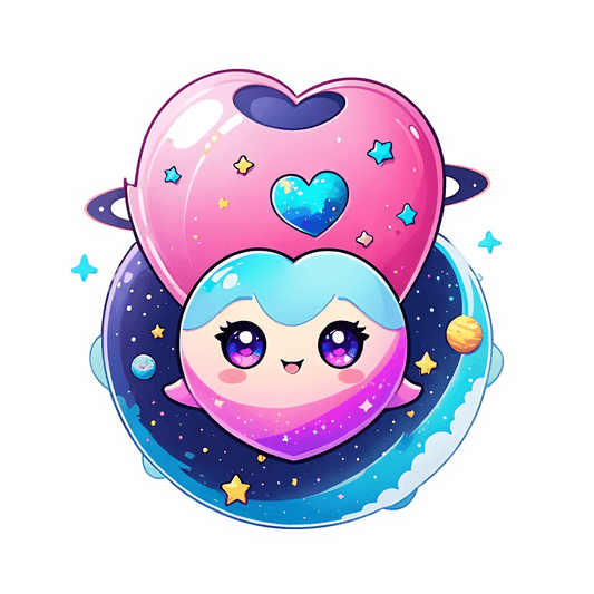 Galactic Heart - UV DTF Sticker - Heat Press Transfer