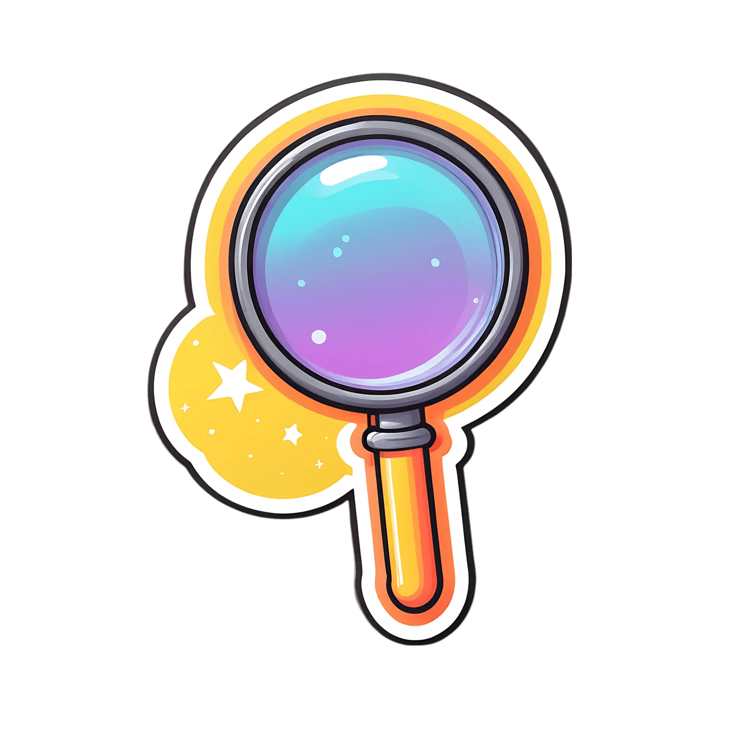 Galactic Magnifying Glass - Sticker - Heat Press Transfer