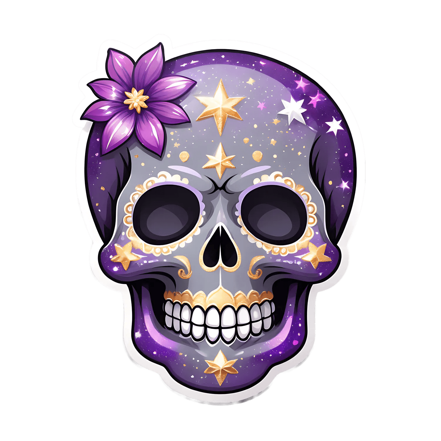 Galactic Skull - Sticker - Heat Press Transfer