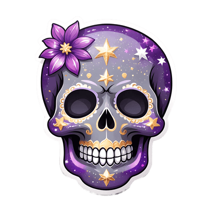 Galactic Skull - Sticker - Heat Press Transfer