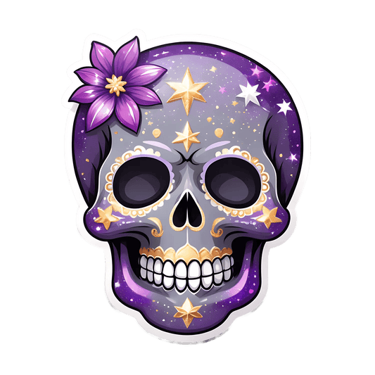 Galactic Skull - Sticker - Heat Press Transfer