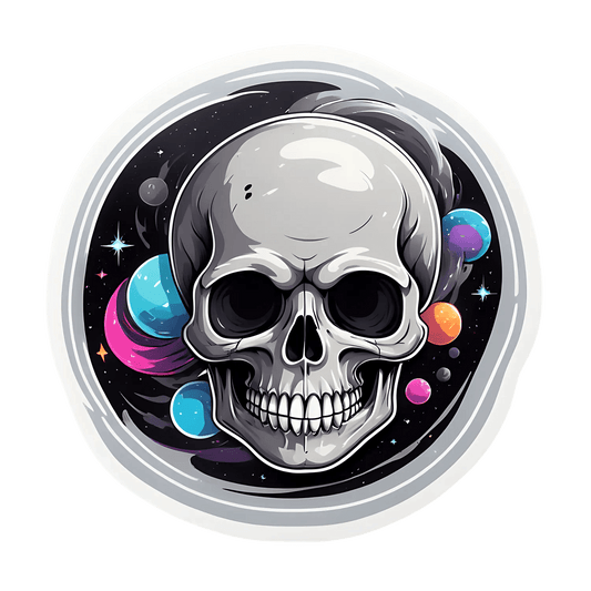 Galactic Skull - Sticker - Heat Press Transfer