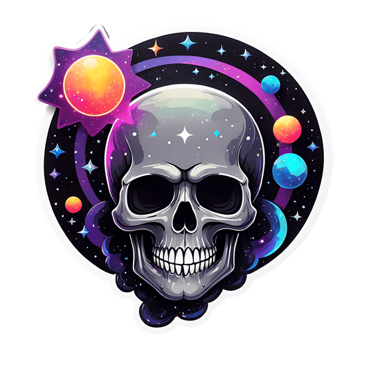 Galactic Skull - Sticker - Heat Press Transfer