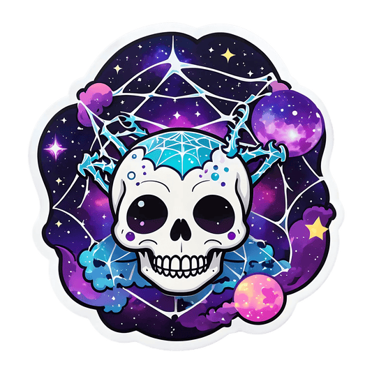 Galactic Skull Sticker - Celestial Aesthetic - Heat Press Transfer