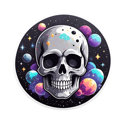 Galactic Skull Sticker - Heat Press Transfer