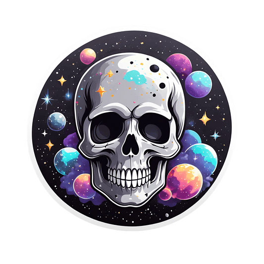 Galactic Skull Sticker - Heat Press Transfer