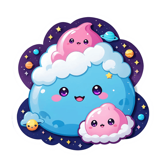 Galaxy Cloud - Cute Sticker - Heat Press Transfer