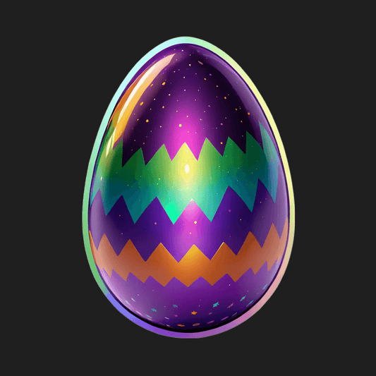 Galaxy Egg Sticker - Cosmic Vibrant Design - Heat Press Transfer