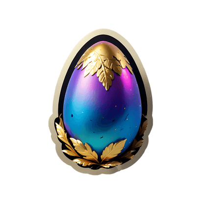 Galaxy Egg Sticker - Vibrant & Mystical - Heat Press Transfer