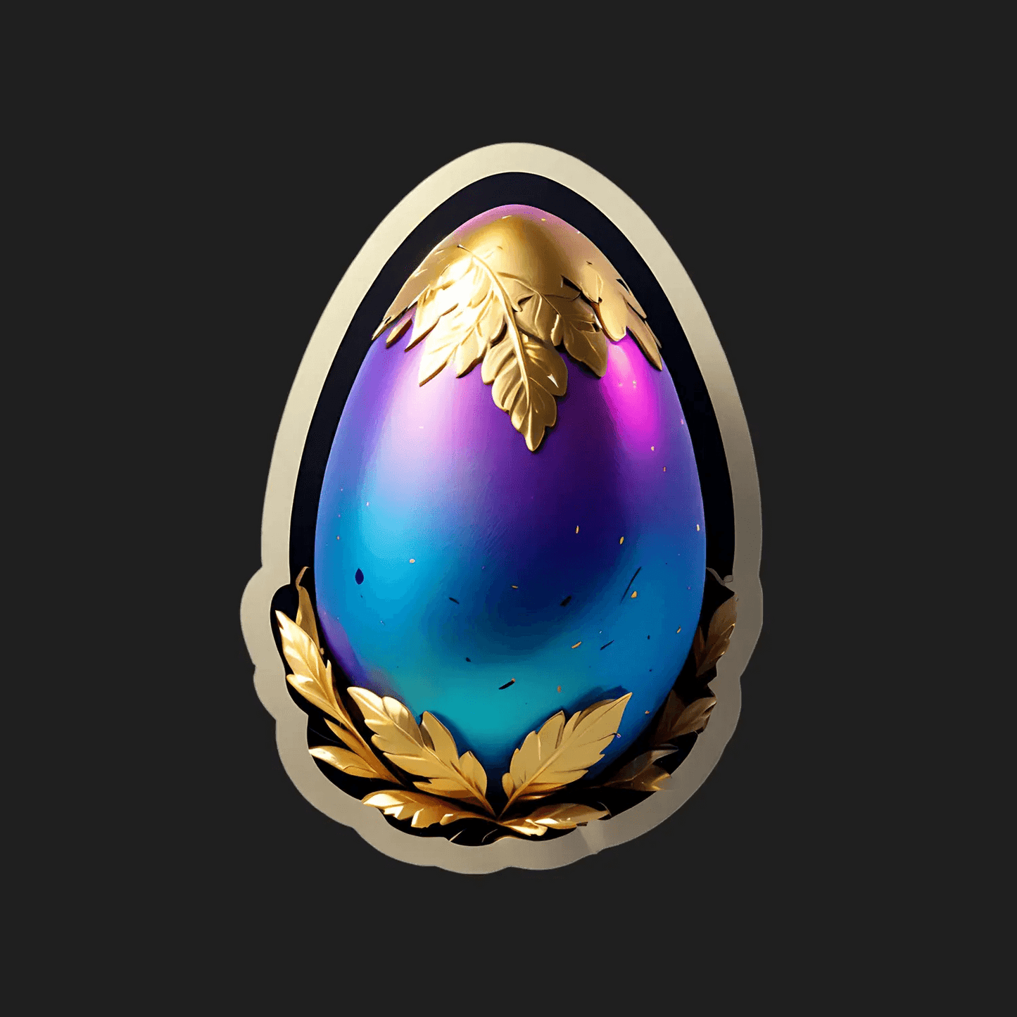 Galaxy Egg Sticker - Vibrant & Mystical - Heat Press Transfer