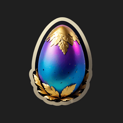Galaxy Egg Sticker - Vibrant & Mystical - Heat Press Transfer