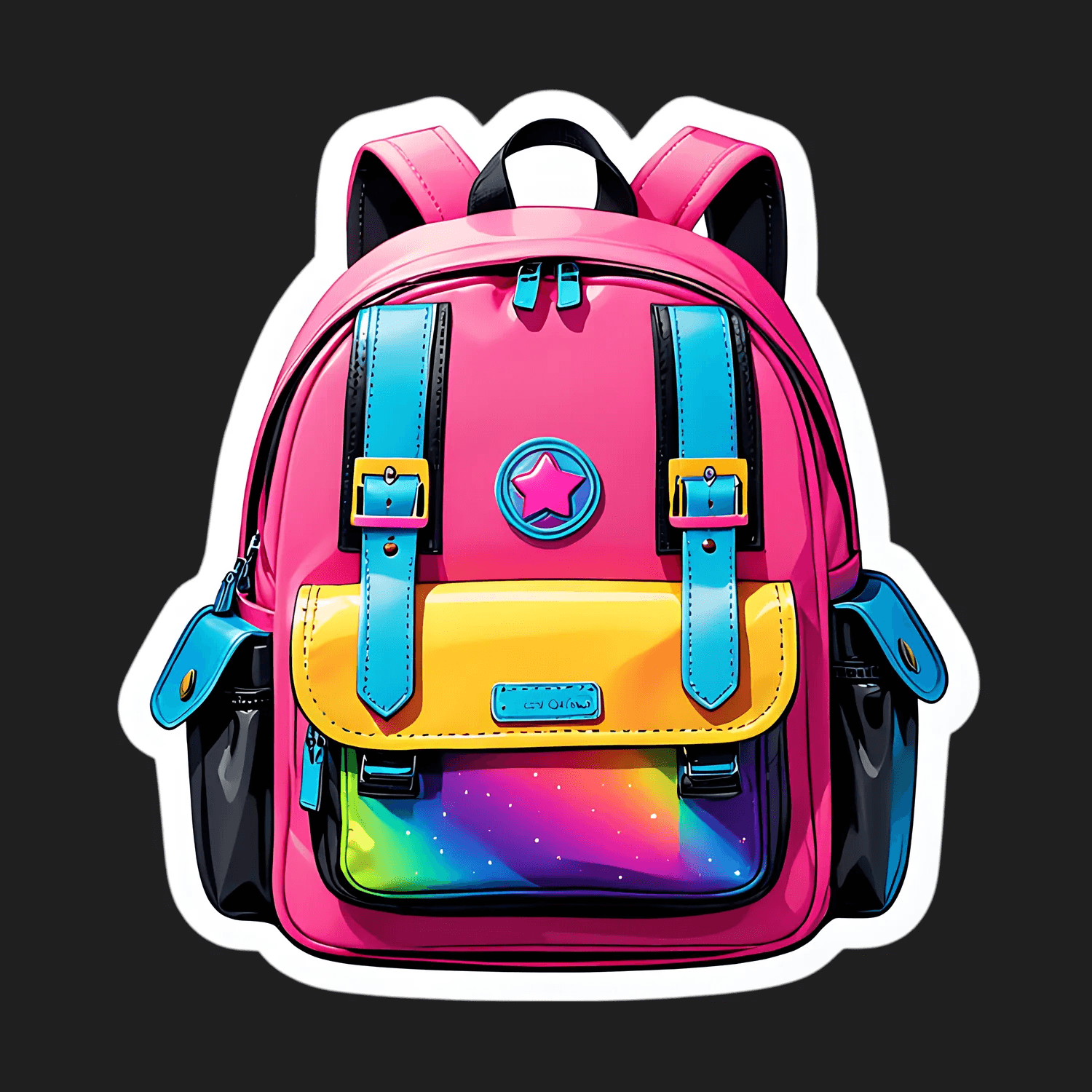Galaxy Backpack - Sticker - Heat Press Transfer