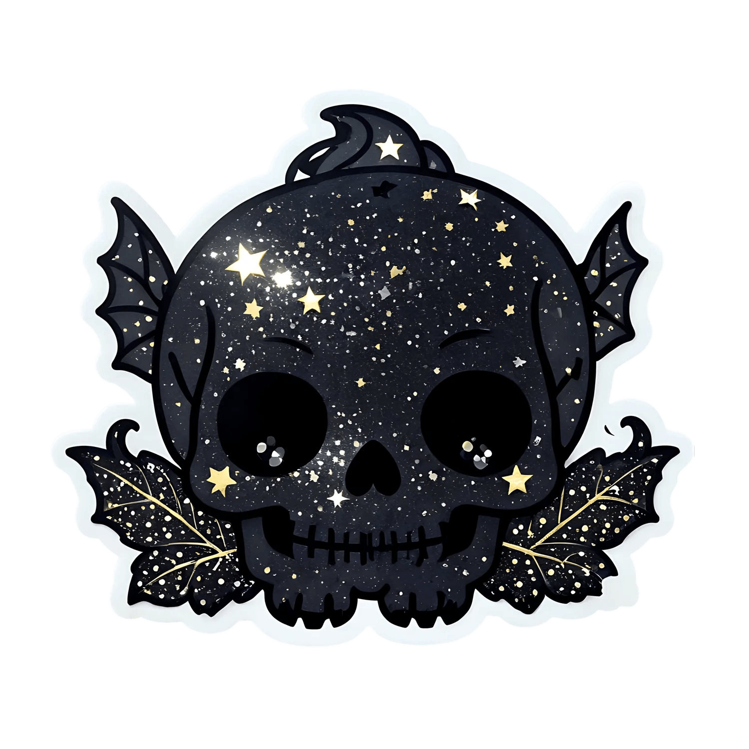 Galaxy Skull Sticker - Celestial Decor - Heat Press Transfer